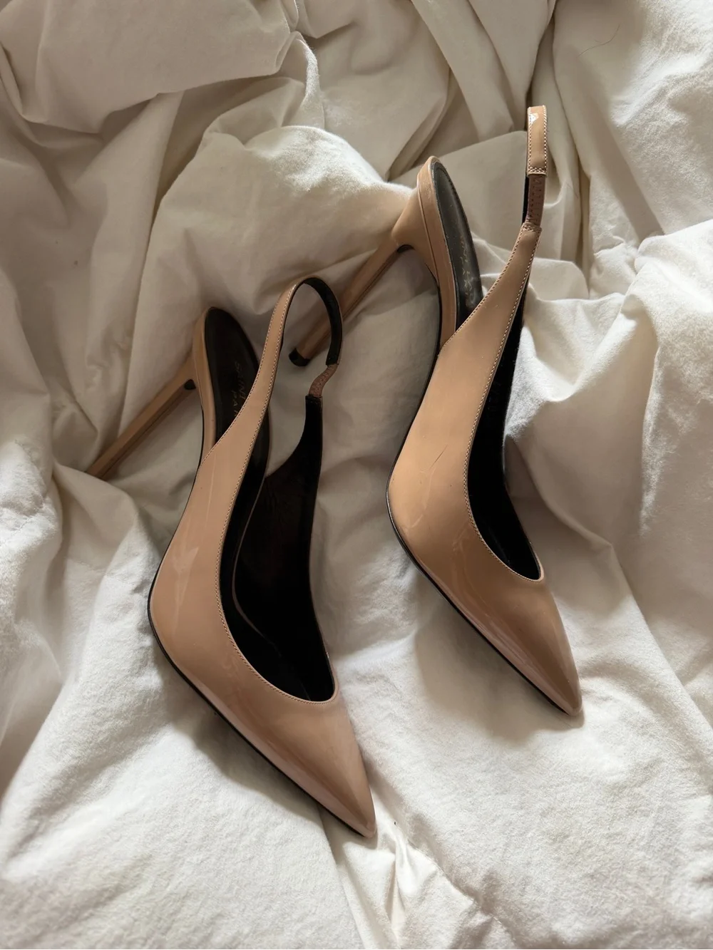 Saint Laurent sling back heels in nude SIZE 37 - Picture 2 of 8
